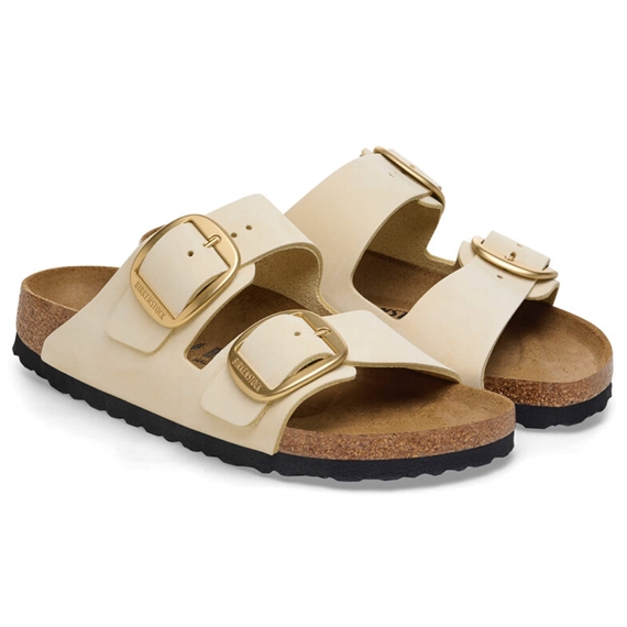 Birkenstock Arizona Big Buckle Sandaler, Ecru